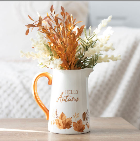 Florero con diseño otoñal