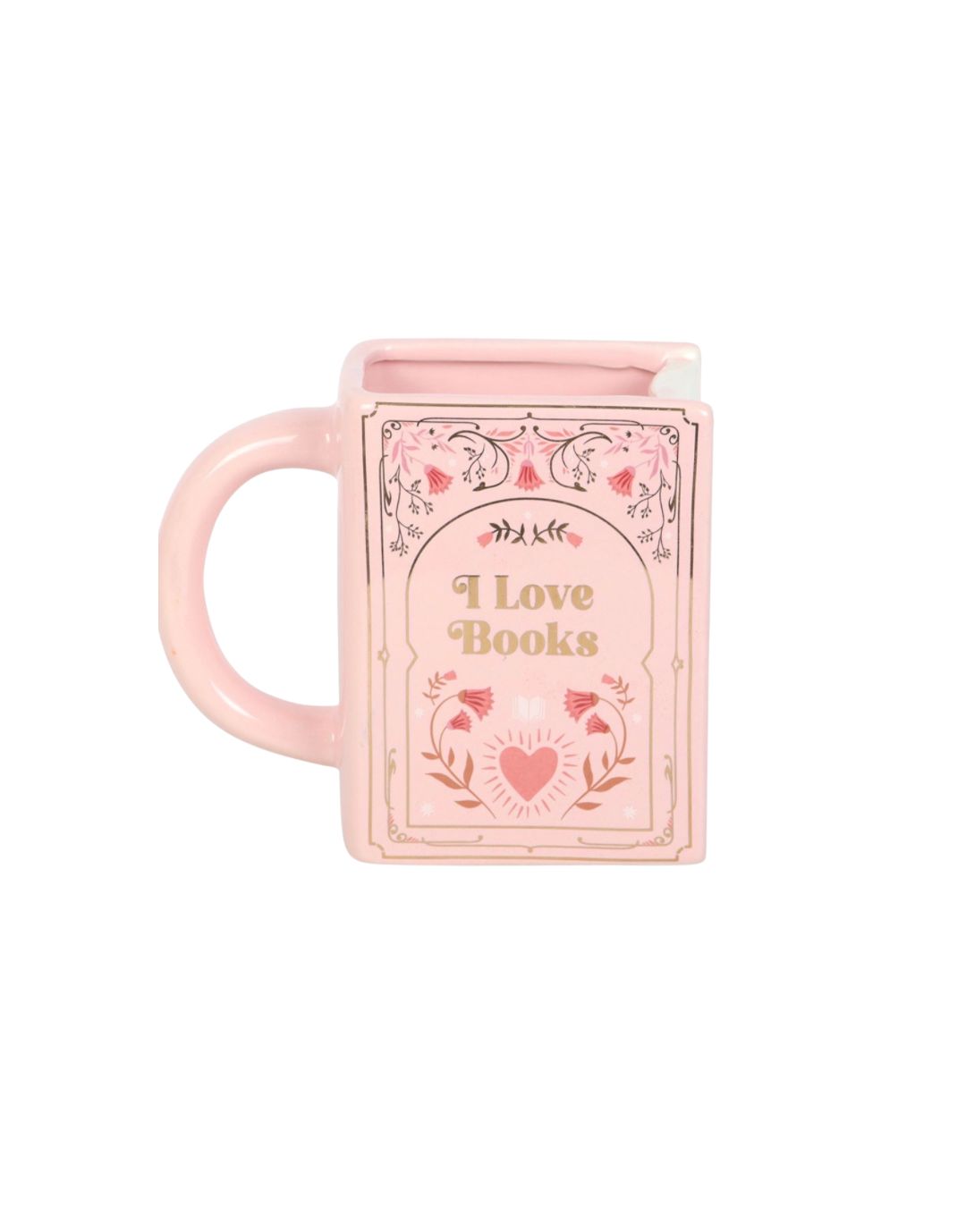 La taza con diseño de libro, que me devuelve a mí.
