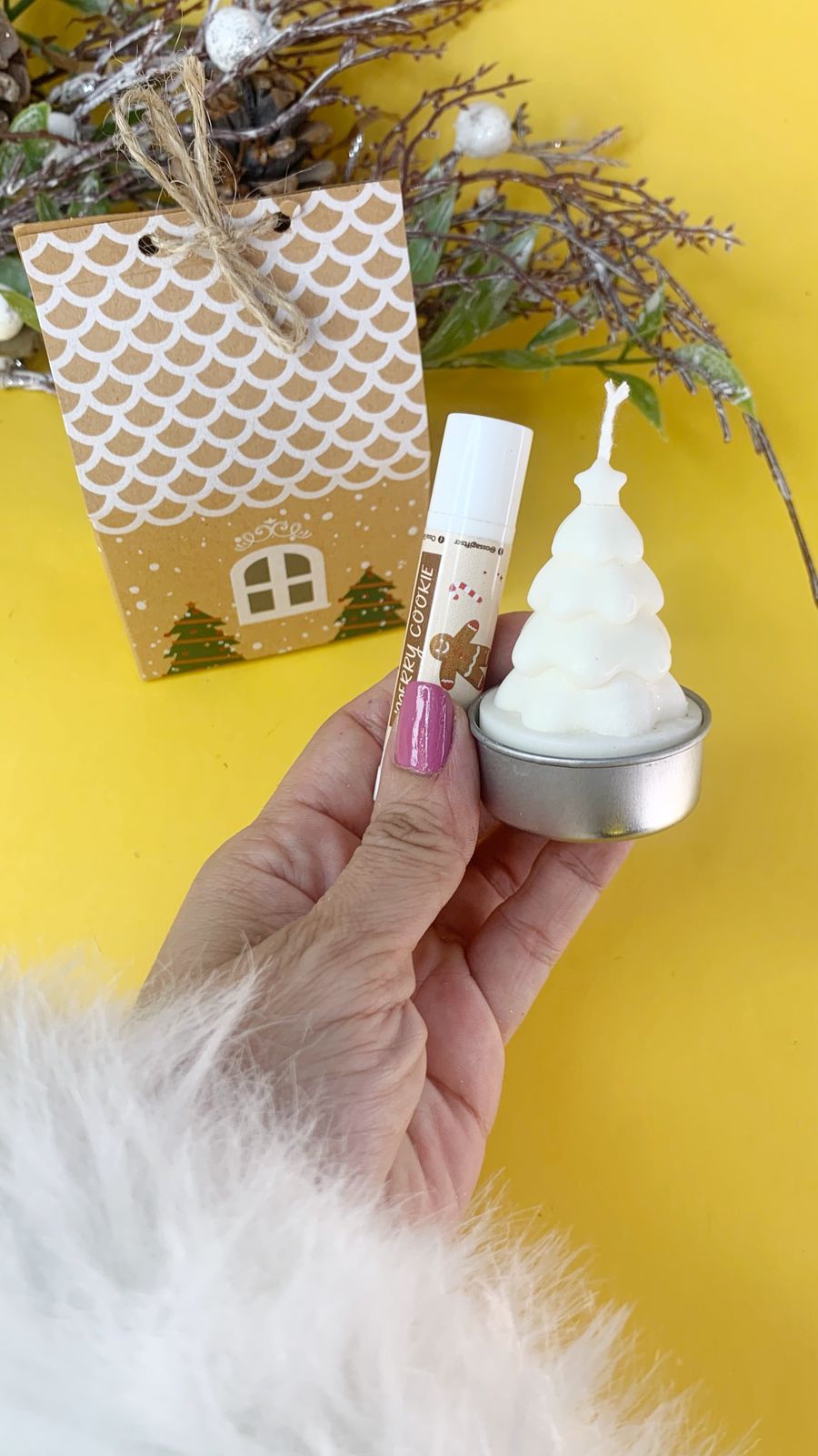 Mini Vela Arbolito + Lip Balm Merry Cookies – Ossa Gifts