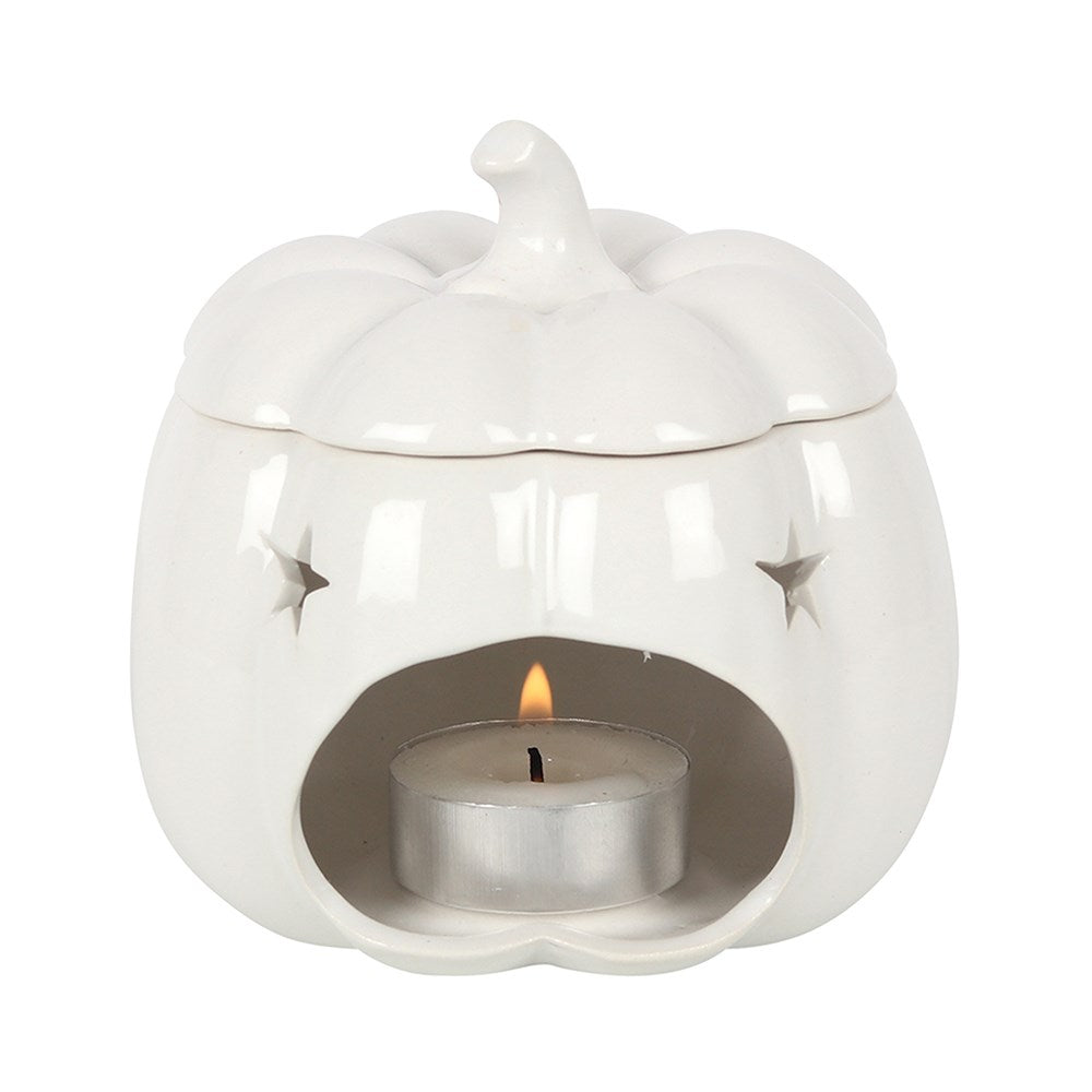Quemador de Wax Melts, Calabaza blanca, otoñal. Colección de Halloween