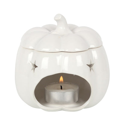 Quemador de Wax Melts, Calabaza blanca, otoñal. Colección de Halloween